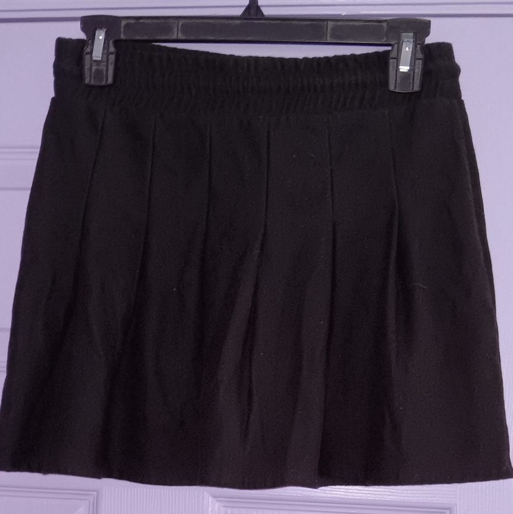 NOBO | Black Skater Mini Skirt with Tie Front Medium - Picture 4 of 4